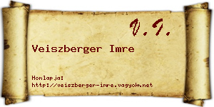 Veiszberger Imre névjegykártya